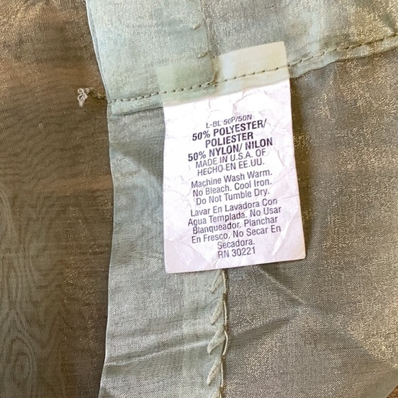 FINAL SALE PRICE 2 Large Sheer Light Green Rod Pocket Panels - Picture 3 of 3